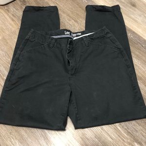 Dark grey Lee tailored chinos